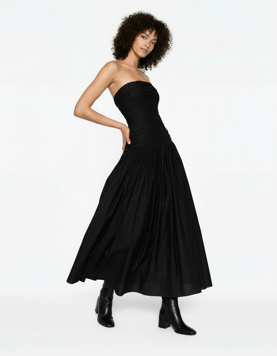 【洗濯可】新品strapless dress