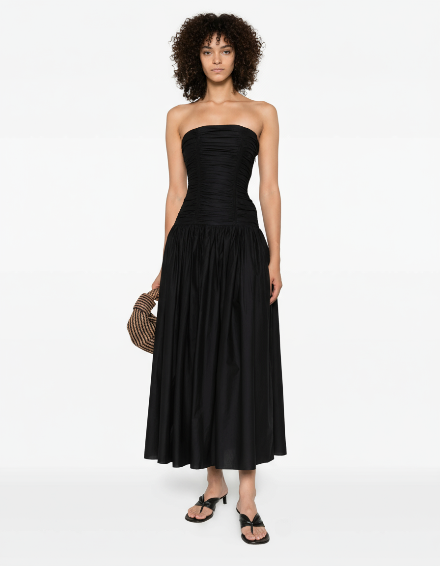 【洗濯可】新品strapless dress