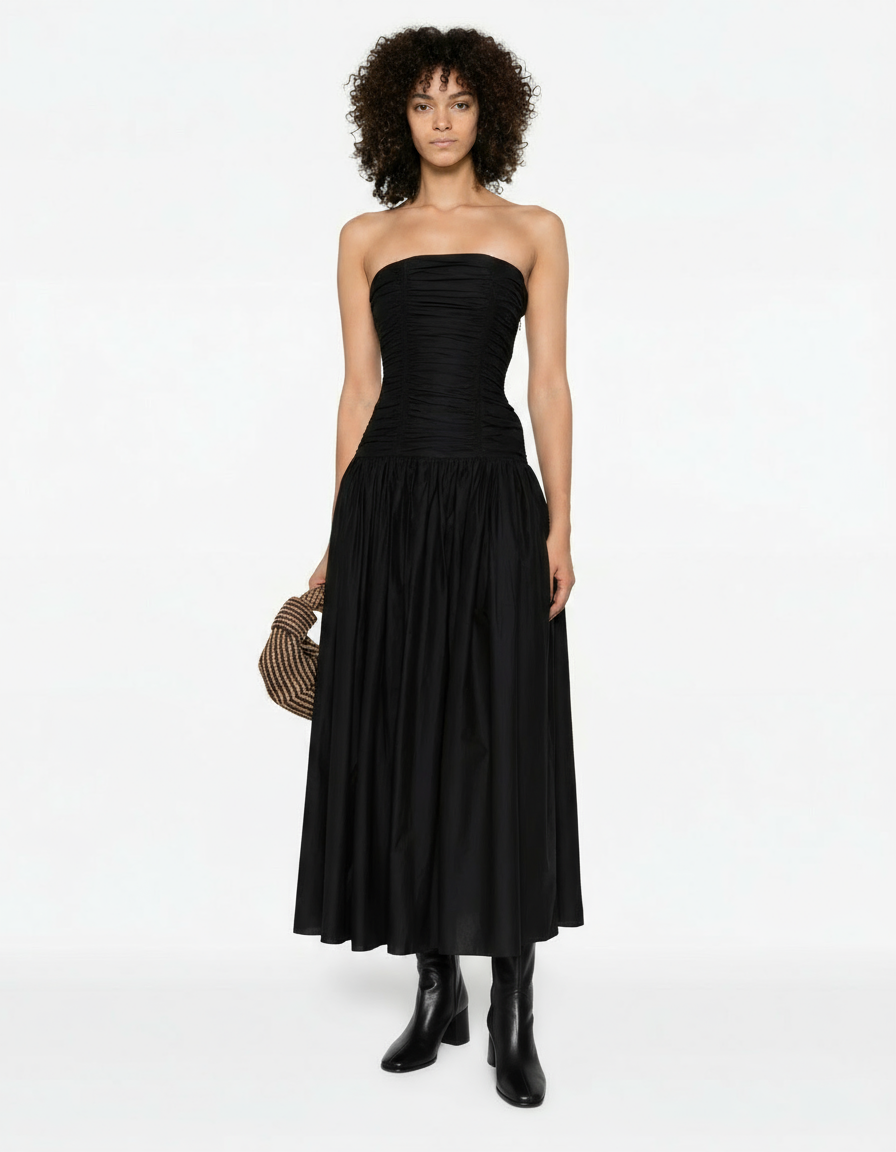 【洗濯可】新品strapless dress