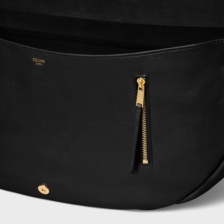 新作/新品 HALFMOON SOFT TRIOMPHE BAG IN SUPPLE SHINY LAMBSKIN  black(入荷リクエスト)