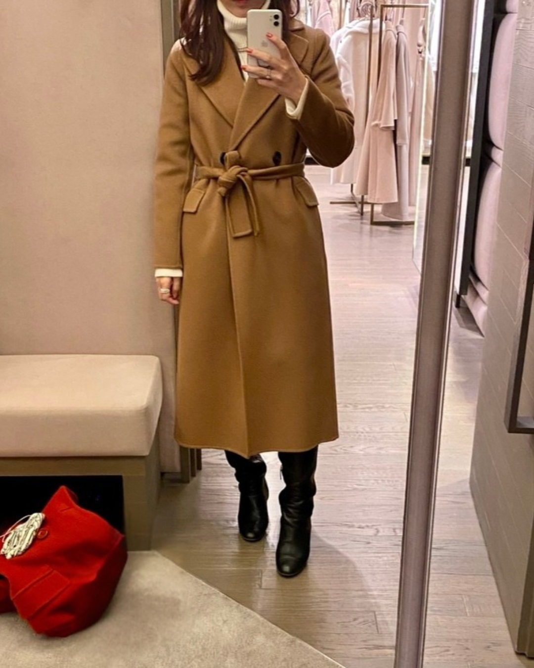 Cashmere x Virgin wool wrap coat M/L (stock request)