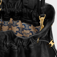 新品/新作 small crystal pouch in lambskin BLACK(入荷リクエスト)