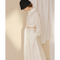 新品 -HARPER- Shirt Dress WHITE