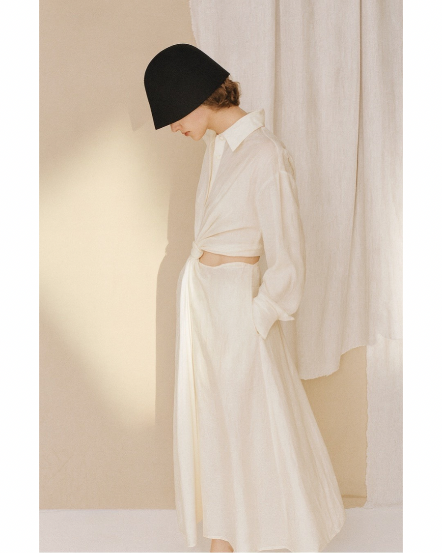 新品 -HARPER- Shirt Dress WHITE