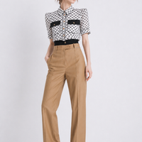 logo print cropped shirt