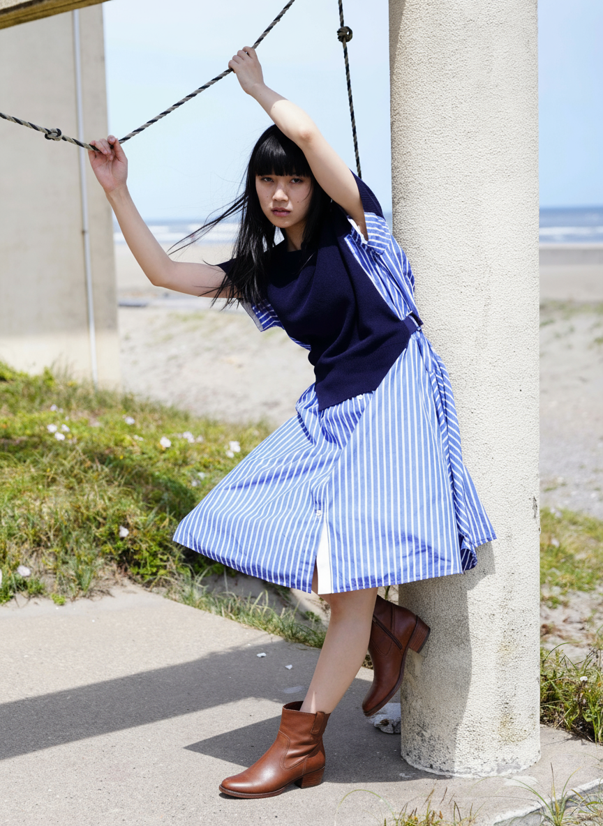 COTTON KNIT DRESS