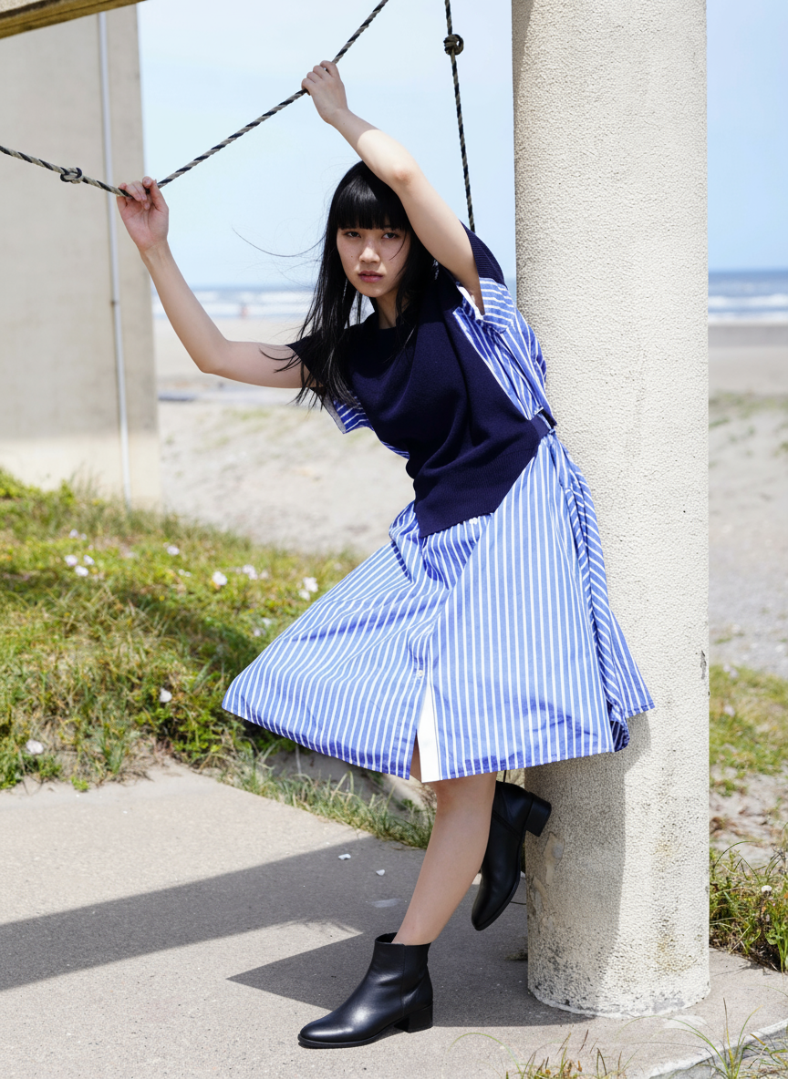 COTTON KNIT DRESS