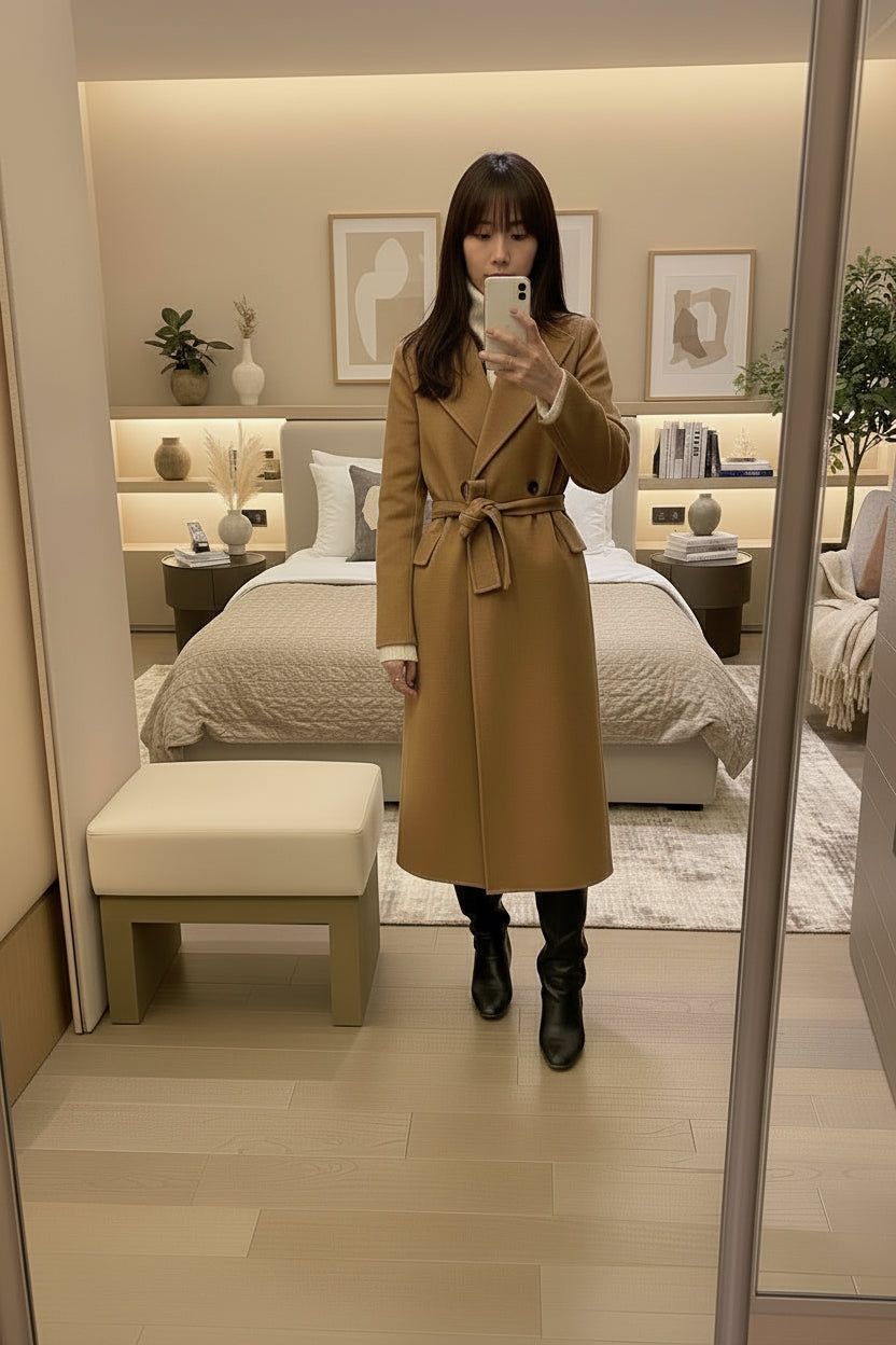 cashmere×Virgin wool wrap COAT M/L