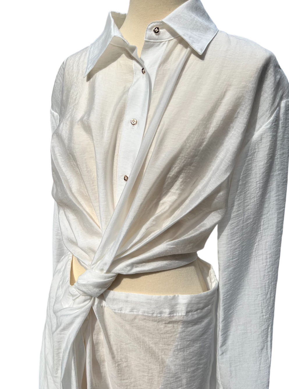 新品 -HARPER- Shirt Dress WHITE